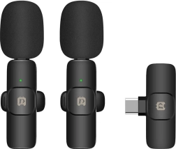 Ασύρματο μικρόφωνο πέτου lavalier USB‑C Puluz για Android (διπλό σετ)