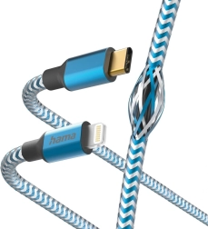 Hama Reflected καλώδιο φόρτισης και δεδομένων USB-C – Lightning 1,5 m μπλε