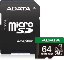 Κάρτα μνήμης microSD Speed Plus 64GB UHS1 U3 V30 A2 160/140 MB/s