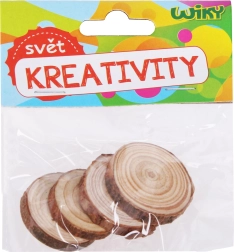 Ξύλινοι δίσκοι 3–4 εκ., σετ 4 τεμ.