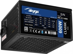 Akyga AK-C1-600 τροφοδοτικό ATX 600 W Classic με πιστοποίηση 80 PLUS
