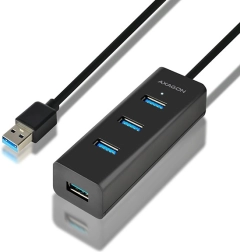 AXAGON HUE-S2BL 4θυρο USB 3.2 Gen 1 hub με φόρτιση και καλώδιο 1,2 m