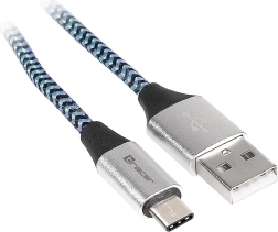 Καλώδιο USB 2.0 USB‑A σε USB‑C, 1 m, μαύρο‑μπλε