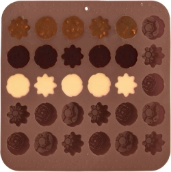 Μορφή σιλικόνης για πραλίνες Sillinie, 30 ανθόμορφα σχήματα