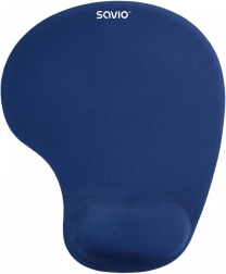 Εργονομικό gel mousepad SAVIO με στήριγμα καρπού – σκούρο μπλε