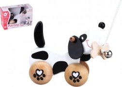 Ξύλινος σκυλάκος με κορδόνι