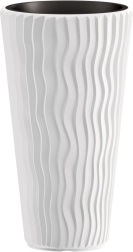 Γλάστρα Prosperplast Sandy Slim λευκή 30 cm