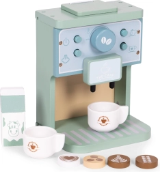 Ξύλινη καφετιέρα για παιδιά σετ barista 8 τεμαχίων ECOTOYS
