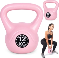 Kettlebell 12 kg ροζ για οικιακή προπόνηση MODERNHOME