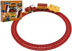 Τρενάκι με κλειδί με δύο βαγόνια και ράγες