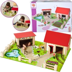 Eichhorn μεγάλη ξύλινη φάρμα με φιγούρες, 25 κομμάτια