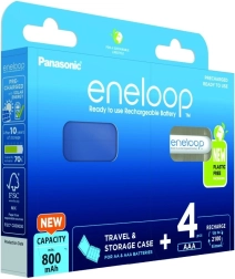 Επαναφορτιζόμενες μπαταρίες Eneloop AAA 800 mAh 4 τεμ. με θήκη