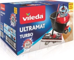 VILEDA Ultramat Turbo – επίπεδη σφουγγαρίστρα με πεντάλ στυπτήρα
