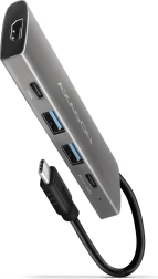 Πολυθυρικός USB hub 5σε1, 10Gbps, 2x USB-A + 2x USB-C + HDMI 4K/30Hz, PD 60W