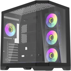 Θήκη υπολογιστή Darkflash FT418 Pro με 7 ανεμιστήρες ARGB (μαύρη)
