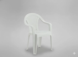Καρέκλα κήπου με μπράτσα, λευκή 56 × 42 × 78 cm
