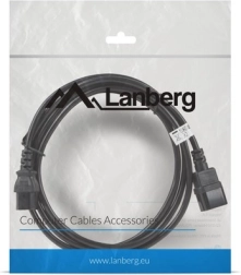 Lanberg καλώδιο επέκτασης τροφοδοσίας IEC 320 C13–C14, 3 m, μαύρο