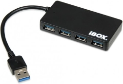 USB hub 3.0, 4 θύρες, slim, μαύρο