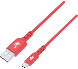 Σιλικονούχο καλώδιο USB–USB‑C 1 m, κόκκινο, Quick Charge
