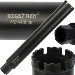 Διαμαντένια ποτηροτρύπανο Bigstren 63 × 450 mm 1 1/4 UNC για σκυρόδεμα και πέτρα