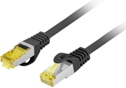 Patch καλώδιο κατηγορίας 6a S/FTP LSZH 0,25 m μαύρο