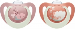 Πιπίλα NUK First Choice Night 6–18 μ., 2 τεμ., bunny/sheep