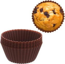 Σιλικονούχες φορμίτσες για muffins καφέ 5,5 cm, σετ 6 τεμ. ORION