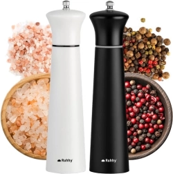 Σετ χειροκίνητων μύλων αλατιού και πιπεριού RUHHY, κεραμικός μηχανισμός, 22 cm