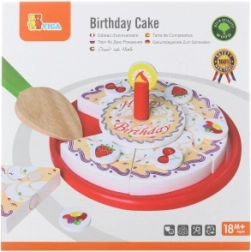 Ξύλινη γενέθλια τούρτα για κοπή VIGA
