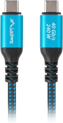 Καλώδιο USB‑C USB4 0,5 m, 240 W, 8K 60 Hz – μαύρο‑μπλε