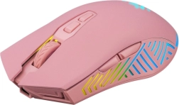 Ασύρματο gaming ποντίκι Defender Pandora, 3200 DPI, 7 κουμπιά, ροζ