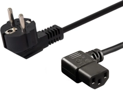 Καλώδιο τροφοδοσίας Schuko (M) γωνιακό - IEC C13 γωνιακό 1,8 m