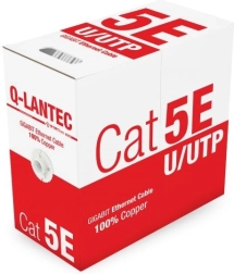Q-LANTEC καλώδιο δεδομένων U/UTP κατ. 5e, PVC, 100 % χαλκός, 305 m
