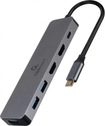 Προσαρμογέας hub USB‑C με τροφοδοσία PD, 2× HDMI και 3× USB 3.0