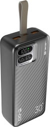 Powerbank Tracer Blaze 30000 mAh 65 W, μαύρη