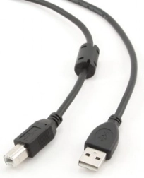 Καλώδιο USB 2.0 A–B 4,5 m με πυρήνα φερρίτη, επιχρυσωμένες επαφές