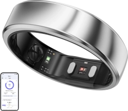 Έξυπνο δαχτυλίδι RingConn Gen 2 Air, μέγεθος 12, ασημί γαλαξίας