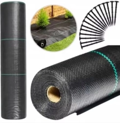 Μαύρο αγροϋφασμα 1,1x50 m UV 135 g με άγκυρες