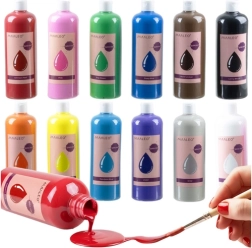 Αφίσας χρώματα Maaleo – σετ 12 χρωμάτων 500 ml