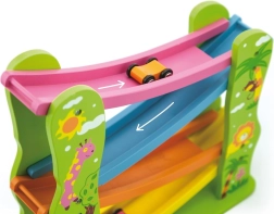 Ξύλινη τσουλήθρα για αυτοκινητάκια