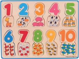 Ξύλινο παζλ εκμάθησης μέτρησης Bigjigs Toys