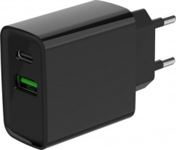 Ταχυφορτιστής USB‑C + USB‑A 20 W, μαύρος