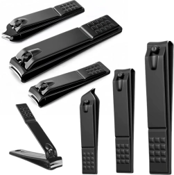 Σετ μαύρων νυχοκόπτων 3 τεμ. – μεγάλος, μικρός και λοξός