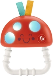 Fisher-Price δακτύλιος οδοντοφυΐας και κουδουνίστρα Muchomůrka, φωτιζόμενο σιλικονούχο 2 σε 1