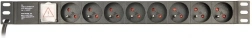 Rack PDU πολύπριζο τροφοδοσίας, 8 πρίζες FR, 1U, 10–16 A, φις Schuko, καλώδιο 3 m