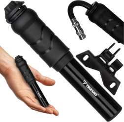 Χειροκίνητη μίνι τρόμπα ποδηλάτου TRIZAND με βάση για το πλαίσιο, συμπαγής αλουμινένια, 7 bar