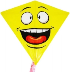 Ιπτάμενος χαρταετός με φατσούλα (smiley) πλαστικός 68 × 73 cm