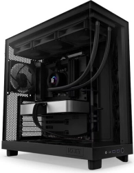 Θήκη υπολογιστή NZXT H6 Flow με πλαϊνό παράθυρο μαύρη