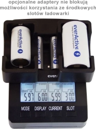 Έξυπνος φορτιστής EVERACTIVE NC-3000 για AA/AAA με υποστήριξη C/D (με αντάπτορα)