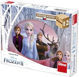 Ξύλινοι κύβοι Dino FROZEN II, 12 τεμ.
